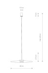 Lampa wisząca Simone 1xGX53 w kolorze czarnym. Posiada okrągły klosz o średnicy 40 cm oraz regulowaną wysokość od 17,5 cm do maksymalnie 140 cm. Prosta konstrukcja z cienkim przewodem.