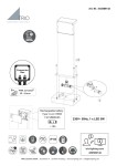 Lampa stojąca ogrodowa Blyde Hybrid H100 w kolorze antracytowym, z czujnikiem ruchu, źródło światła 1xLED/5W. Produkt ma prostokątny kształt, solidną konstrukcję oraz oznaczenie IP65, co zapewnia odporność na warunki atmosferyczne.