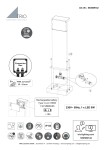 Lampa stojąca ogrodowa Blyde Hybrid H60 w kolorze antracytowym z czujnikiem ruchu, 1x LED 5W, klasa ochrony IP65. Produkt ma prosty, wysoki kształt i jest przeznaczony do użytku na zewnątrz. Zastosowanie energii słonecznej oraz akumulatora.