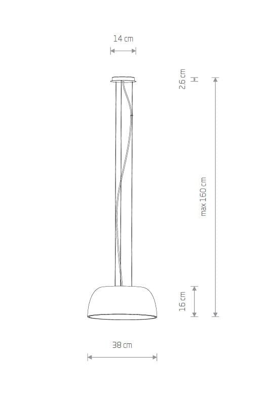 Lampa wisząca Satellite S w kolorze czarnym, z trzema miejscami na żarówki E27. Kształt okrągły, średnica 38 cm, wysokość 16 cm, możliwość regulacji do maksymalnej wysokości 160 cm. Prosty design, idealna do nowoczesnych wnętrz.