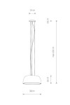 Lampa wisząca Satellite S w kolorze czarnym, z trzema miejscami na żarówki E27. Kształt okrągły, średnica 38 cm, wysokość 16 cm, możliwość regulacji do maksymalnej wysokości 160 cm. Prosty design, idealna do nowoczesnych wnętrz.