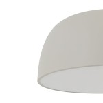 Lampa wisząca Satellite S w kolorze szarym, wykonana z matowego materiału, z miejscem na trzy żarówki E27. Ujęcie z góry, pokazujące zaokrąglony kształt klosza. Prosta, elegancka forma bez widocznych detali dekoracyjnych.