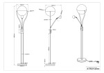 Lampa podłogowa Chris z dwoma źródłami LED, moc 21,8W, w kolorze czarnym. Owalna głowica o średnicy 28 cm, wysoka na 180 cm. Wbudowany przełącznik wzdłuż nogi, stabilna okrągła podstawa o średnicy 28 cm.