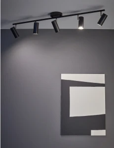 Barcelona lampa sufitowa (spot) 5-punktowa czarna 107351