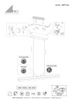 Lampa wisząca Emerson w kolorze niklowym, z jedną diodą LED o mocy 22W. Prosta, prostokątna forma z regulowaną wysokością. Możliwość zmiany temperatury barwowej od 2700K do 5000K. Elementy montażowe i instrukcje użytkowania widoczne w tle.