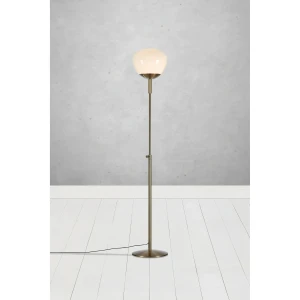 Rise lampa podłogowa 1-punktowa mosiądz/biała 108277