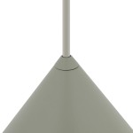 Lampa wisząca Zenith S w kolorze szałwii, wykonana z metalu, o stożkowym kształcie. Ujęcie z góry pokazuje element mocujący i górną część lampy. Idealna do nowoczesnych wnętrz.