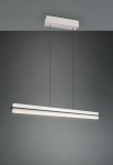Lampa wisząca Emerson w kolorze szarym, z jedną diodą LED o mocy 22W. Posiada prostokątny klosz w formie cienkiego pasku, zawieszony na dwóch cienkich żyłkach. Montowana na płaskim, białym elemencie sufitowym.