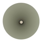 Lampa wisząca Zenith L w kolorze szałwii, o okrągłym kształcie i matowej powierzchni. Widok z góry, z widocznym gniazdem na żarówkę GU10 w centralnej części. Prosta forma, idealna do nowoczesnych wnętrz.