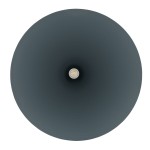Lampa wisząca Zenith L w kolorze niebieskim, o okrągłym kształcie, widoczna z góry. W centralnej części znajduje się gniazdo na żarówkę GU10. Powierzchnia lampy ma matowe wykończenie, co nadaje jej nowoczesny wygląd.