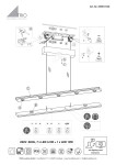 Lampa wisząca Graham z niklowanym wykończeniem, składająca się z 8 źródeł LED (7 x 4,5W, 1 x 10W). Prosta, prostokątna konstrukcja, zawieszona na dwóch linkach, z możliwością regulacji wysokości.