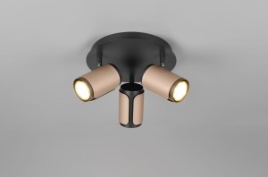 Gillan lampa sufitowa (spot) 3xGU10 czarna/kawowa 814530365