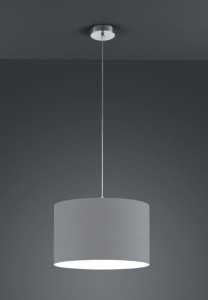 Hotel lampa wisząca 1xE27 szara 303300111