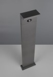 Lampa stojąca ogrodowa Blyde Hybrid H100 w kolorze antracytowym, z czujnikiem ruchu, 1xLED/5W, IP65. Prosta, prostokątna konstrukcja z płaskim górnym panelu, umieszczona na stabilnej podstawie, z widocznym czujnikiem.