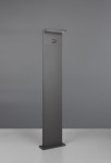 Lampa stojąca ogrodowa Blyde Hybrid H100 w kolorze antracytowym z czujnikiem ruchu. Prosta, prostokątna konstrukcja z matowego materiału, z elementem czujnika na górze.
