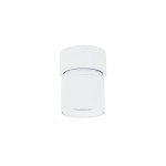 Lampa sufitowa Oscar w kolorze białym, z jedną oprawą GU10, o klasie ochrony IP54. Produkt ma cylindryczny kształt, montowany do sufitu, z widocznym źródłem światła na dole. Ujęcie frontalne, na jednolitym tle.