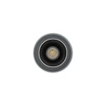Lampa wisząca Point Duo z oprawą w kolorze białym i czarnym, z pojedynczym źródłem światła GU10. Widok z góry, okrągły kształt z metalicznym wykończeniem i przezroczystą osłoną. Idealna do nowoczesnych wnętrz.