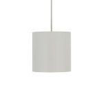Lampa wisząca Point Duo w kolorze szarym z czarnym detalem, w kształcie cylindrycznym. Zawieszona na cienkim przewodzie, prezentuje minimalistyczny design, idealna do nowoczesnych wnętrz. Wymaga żarówki GU10.