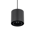 Lampa wisząca Point Duo w kolorze czarnym z jednym gniazdem GU10. Okrągła, matowa obudowa z lekkim połyskiem, zawieszona na cienkim przewodzie. Widoczna żarówka w środku. Idealna do nowoczesnych wnętrz.