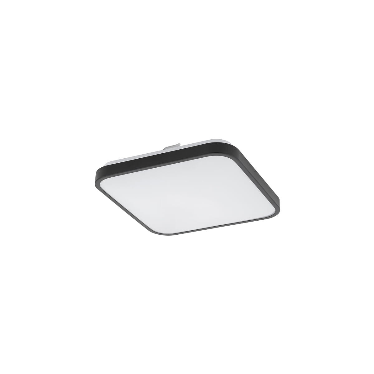 Plafon Agnes Square LED w kolorze czarnym, o wymiarach 33,5 cm, z klasą szczelności IP44. Posiada moc 16W i temperaturę barwową 3000K. Produkt ma prostokątny kształt z matowym kloszem. Montowany na suficie, widoczny z góry.