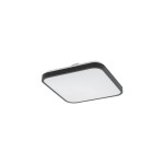 Plafon Agnes Square LED w kolorze czarnym, o wymiarach 33,5 cm, z klasą szczelności IP44. Posiada moc 16W i temperaturę barwową 3000K. Produkt ma prostokątny kształt z matowym kloszem. Montowany na suficie, widoczny z góry.