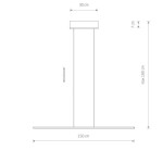 Lampa wisząca Bar L150 o długości 150 cm i średnicy 30 cm, z białym wykończeniem. Posiada jedno źródło światła LED o mocy 32W i temperaturze barwowej 4000K. Wysokość regulowana do maksymalnie 160 cm. Prosta forma, idealna do nowoczesnych wnętrz.