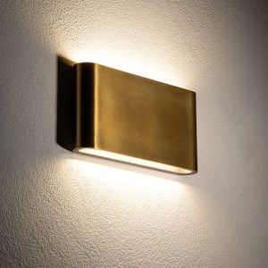 Semi M kinkiet elewacyjny 2xLED/10W/3000K mosiądz 11366