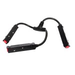 Łącznik elektryczny potrójny T elastyczny do szyn magnetycznych czarny