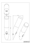 Trioto kinkiet zewnętrzny z czujnikiem ruchu, w kolorze czarnym, o wysokości 390 mm i średnicy 75 mm. Posiada okrągłą głowicę oraz prostokątną podstawę z widocznym przyciskiem. Wysokiej jakości materiał, przeznaczony do montażu na zewnątrz.