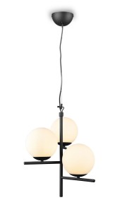 Pure lampa wisząca 3xE14 czarna 302000332