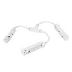 Łącznik elektryczny potrójny T elastyczny do szyn magnetycznych biały