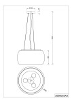 Lampa wisząca Valente, antracytowa, z trzema miejscami na żarówki E27. Posiada okrągłą podstawę o średnicy 40 cm i wysokości 20 cm, zawieszenie o długości 150 cm. Kształt cylindryczny, minimalistyczny design, idealna do nowoczesnych wnętrz.