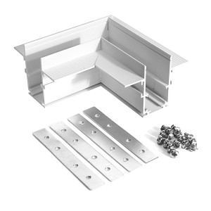 Łącznik kątowy do szyn magnetycznych podtynkowych gips-karton/h12,5 biały