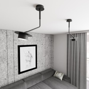 Mizu lampa sufitowa 1xGX53 czarna  01448/1