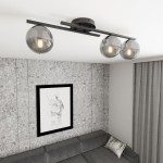 Kairo lampa sufitowa 3xE14 czarna/grafit 1447/3