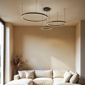 Monza lampa wisząca z pilotem 3xLED/116W/CCT czarna