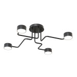Lampa sufitowa Kurage w kolorze czarnym, z czterema punktami świetlnymi na giętych ramionach. Metalowa konstrukcja z okrągłymi oprawkami GX53, montowana na suficie. Prosta forma, idealna do nowoczesnych wnętrz.
