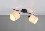 Aimee lampa sufitowa (spot) 2xE14 czarna/naturalny R81852036