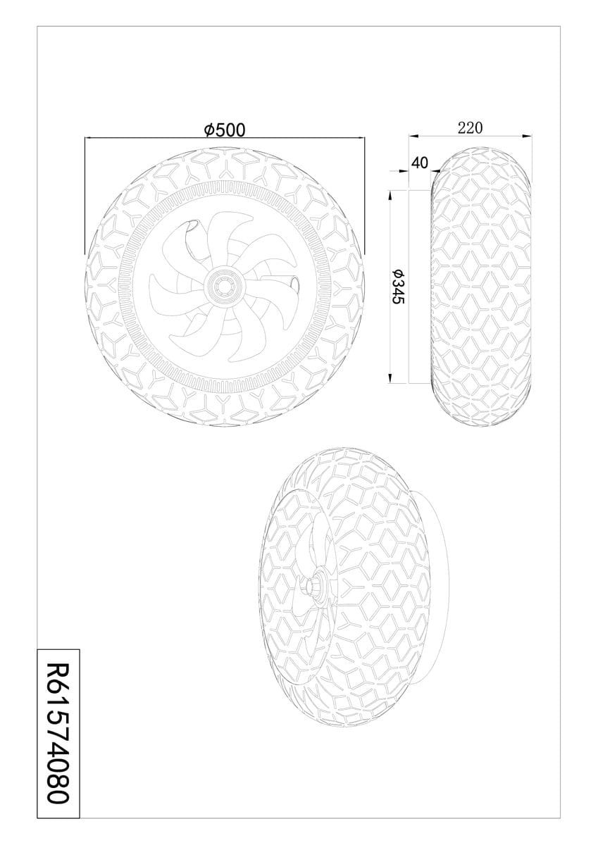 Lampa sufitowa Bidar z wentylatorem i pilotem, biała, o średnicy 50 cm i wysokości 22 cm. Widok z góry, z widocznym wirnikiem wentylatora oraz teksturowaną obudową z wzorem heksagonalnym.