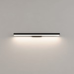 Kinkiet Aqua 66,5 w kolorze czarnym, z jedną diodą LED o mocy 20W, z funkcją CCT. Prosty, prostokątny kształt, zamontowany na ścianie, emituje białe światło. Klasa ochrony IP44, idealny do łazienek.