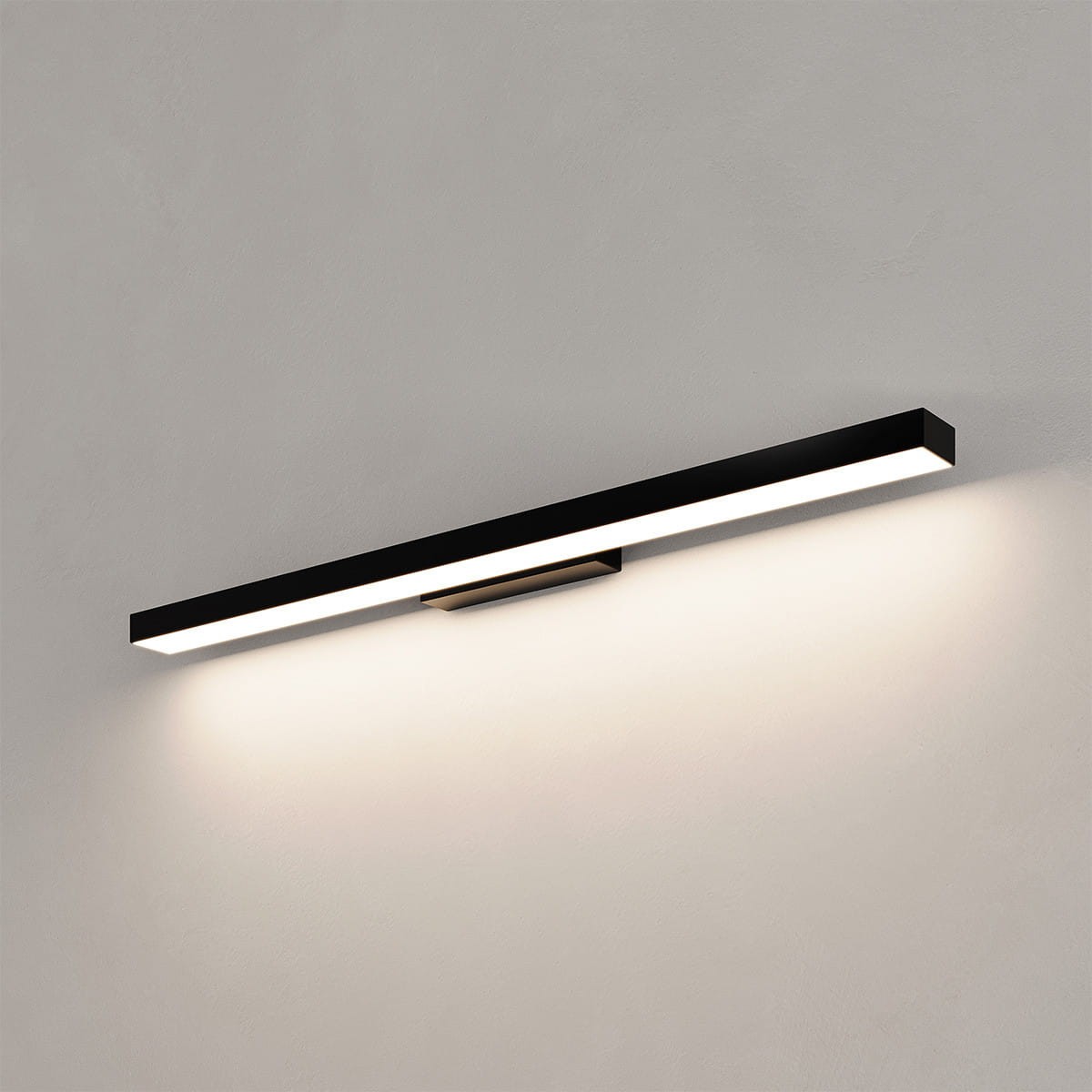 Kinkiet Aqua 66,5 w kolorze czarnym, wykonany z metalu, z wbudowanym oświetleniem LED 20W. Posiada prostokątny kształt i jest zamontowany na ścianie, emitując światło w dół. Klasa ochrony IP44, co zapewnia odporność na wilgoć.