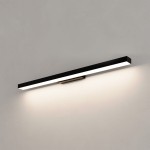 Kinkiet Aqua 66,5 w kolorze czarnym, wykonany z metalu, z wbudowanym oświetleniem LED 20W. Posiada prostokątny kształt i jest zamontowany na ścianie, emitując światło w dół. Klasa ochrony IP44, co zapewnia odporność na wilgoć.