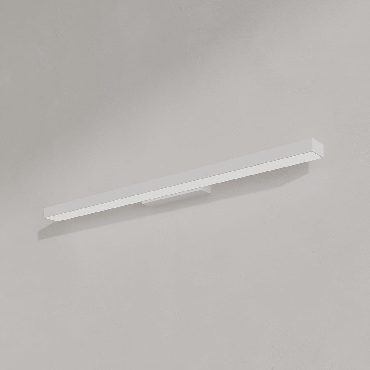 Kinkiet Aqua 66,5 o długości 66,5 cm, wykonany z białego materiału. Prosty, prostokątny kształt z zamontowaną diodą LED o mocy 20W. Produkt z klasą ochrony IP44, przeznaczony do użytku w wilgotnych pomieszczeniach. Montowany na ścianie.