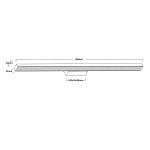 Kinkiet Aqua 92 w kolorze czarnym, wykonany z materiałów odpornych na wilgoć (IP44), z jedną diodą LED o mocy 24W. Wymiary: 920mm długości, 40mm wysokości, 22mm głębokości. Prosty, nowoczesny design, montowany na ścianie.