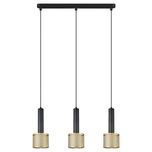 Amo lampa wisząca 3xE27 czarna/złota LP-0702/3L GD