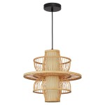 Lampa wisząca Astra 1xE27 o czarnej oprawie i rattanowym kloszu. Posiada okrągły, ażurowy kształt z wewnętrznym źródłem światła, zawieszona na czarnym przewodzie. Idealna do nowoczesnych wnętrz.