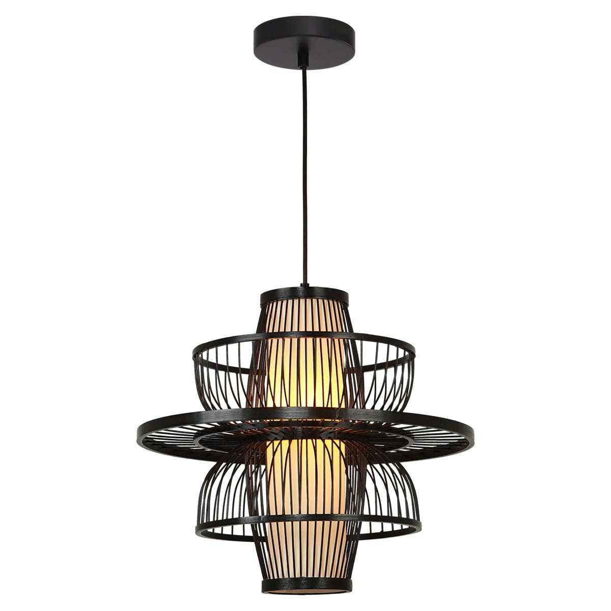 Czarna lampa wisząca Astra z oprawą na jedną żarówkę E27, o dekoracyjnej formie z metalowymi elementami i mlecznym kloszem. Wisi na cienkim kablu, tworząc nowoczesny akcent w każdym wnętrzu. Idealna do salonu lub jadalni.