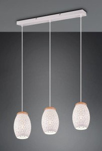 Bidar lampa wisząca 3xE27 biała R31573031
