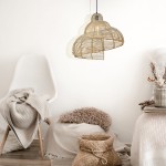Shella D60 lampa wisząca 1xE27 czarna/rattan LP-1806/1P 60cm
