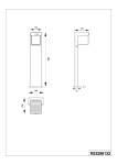Lampa stojąca ogrodowa Colombo Hybrid H50 w kolorze czarnym, wykonana z materiałów odpornych na warunki atmosferyczne. Wysokość 500 mm, szerokość 130 mm, z wbudowanym modułem LED 5,5W. Prosty, nowoczesny design z panelami doładowującymi.